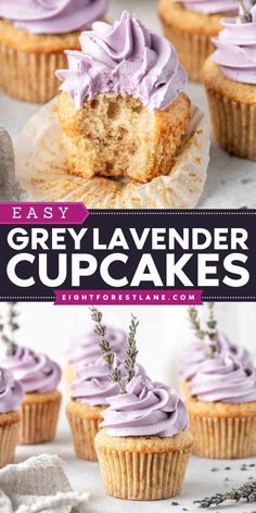 These dairy free earl grey lavender cupcakes are perfectly soft vanilla cupcakes infused with the subtle flavour of bergamot and citrus thanks to the earl grey tea, topped with a fresh and floral lavender buttercream. These pretty cupcakes are sure to impress for your next special occasion. Earl Grey Lavender Cupcakes, Lavender Earl Grey Cupcakes, Chocolate Lavender Cupcakes, Lavender Muffins, Lavender Buttercream, Earl Grey Lavender, Dairy Free Cupcakes, Lavender Cupcakes, Almond Cupcakes