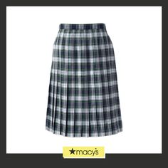 in stock Plaid Pleated Skirt, Knee Skirts, Fall Winter Wardrobe, Plaid Skirts, White Plaid, Cute Skirts, Lands End, Above The Knee, Over The Knee