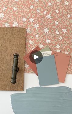 the paint swatches are being used to create wallpaper