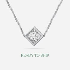 ✥ P E N D A N T    D E T A I L S ✥ ♦ Main Stone: Lab-Grown Diamond ♦ Cut: Princess Cut ♦ Shape: Square ♦ Pendant Metal: 14K Gold ♦ Finish: White Gold ♦ Chain Type: 18'' Rope Chain ♦ Lock Type: Lobster Lock ♦ Stamping: " 14k " ✥D I A M O N D∙   D E T A I L S✥ ♦ Our exquisite lab-grown diamond jewelry is not only ethically sourced, ensuring eco-friendliness and sustainability, but also boasts unparalleled quality and sparkle. With a perfect 10/10 hardness rating, each piece is trusted, certified, and designed to dazzle, providing you with both luxury and peace of mind ♦ Stone Size: 0.5 CTTW to 2 CTTW ♦ Color: F/G ♦ Clarity: VS + ♦ Certification: IGI Certified  ( Only For 1 CTTW to 2 CTTW ) ✥ Certification ✥ ♦ Our exquisite range of necklaces or pendants, featuring diamonds from 1 CTTW to 2 C Princess Cut Solitaire Necklace Fine Jewelry Gift, Luxury Princess Cut Diamond Necklace Gift, Silver Necklace With Diamond-cut Square Pendant, Luxury Diamond Necklace With Square Brilliant-cut Pendant, Mind Stone, White Diamond-cut Square Pendant Jewelry, Chain Lock, White Gold Chains, Solitaire Necklaces