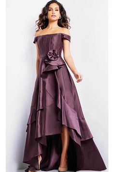 Jovani 37014 - Corset High Low Evening Dress - Prom High Low Evening Dresses, Plastic Dress, Orchid Color, Unique Prom Dresses, Corset Bodice, Black Evening Dresses, Clothing Details, Dress 16, Dress Cover