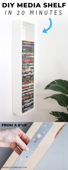 the diy media shelf in 20 minutes is an easy way to organize your video game collection