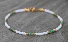 Dainty White Beaded Anklets, Seed Bead Anklet, Kalung Manik-manik, Dainty Anklet, Turquoise Anklet, Bead Anklet, Ankle Bracelets Diy, Anklets For Women, Gelang Manik-manik