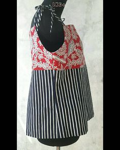 🍁beautiful Indonesian batik Tank top with floral and stripe pattern. 🍒loose and roomy Tank top 🍀 Ideal for daily / casual wear,party,travel,indoor and outdoor walks,spending time with family,shopping,gift,etc. ��🍓it is very comfortable and nice to wear. -material: cotton batik -floral pattern is printed batik and stripe pattern is handstamp batik -lining: Top half lining -no pocket 🌸with shoulder tie 🍁Measurement: - Bust= 102 centimeters - waist= loose -hip= loose - blouse length= 47.5 centi Batik Top, Tie Tank Top, Indonesian Batik, Boho Tank Top, Loose Blouse, Blouse Length, Stripes Pattern, Womens Tank, Batik