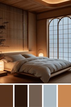 If you're an admirer of the peaceful ethos of Japanese style and the rustic warmth of Scandinavian interiors, then 'Japandi' is the design trend you should consider for your bedroom. Here are 25 Japandi Bedroom Ideas for a Perfect Blend of Minimalism and Comfort. Low Light Interior Design, Low Bed Ideas, Japandi Bed, Cozy Rustic Bedroom, Townhome Decor, Inn Ideas, Minimal Bedrooms, Japandi Style Bedroom, Japanese Bedroom Design