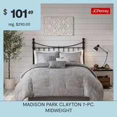 the madison park clayon 7 piece bed set is $ 10 99