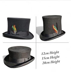 About this item Reminder: If you're interested in branding, please select the branding option. Just a quick reminder: Only the alphabet option is available for now. 15cm Tall Top Hat: Handcrafted Luxury for Every Occasion Elevate your style with this stunning, handcrafted top hat. Made from luxurious 100% wool felt, this hat combines beauty and durability. Unmatched Quality: Handcrafted Excellence: Each hat is meticulously crafted by hand, ensuring exceptional quality and a unique piece. Premium Victorian Top, Top Hats, Top Hat, Wool Felt, Unique Pieces, Alphabet, The Selection, Felt, Branding