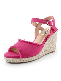 Hot Pink Elegant,Preppy,Vacation,Fashionable Collar    Wedge Sandals Embellished   Women Shoes Trendy Espadrille Wedge Sandals, Trendy Espadrille High Heels, Trendy Espadrille Wedge Sandals For Spring, Trendy Espadrille Heels For Spring, Trendy Summer Espadrille Heels, Trendy Spring Espadrille Heels, Trendy Espadrille Wedge Heels, Pink Straw Sandals For Summer, Trendy Spring Espadrilles With Wedge Heel