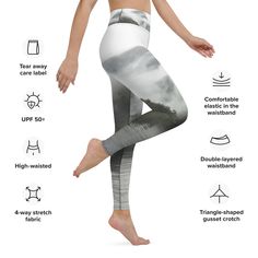 Unmissable! Check out this High Waisted Yoga pants or leggings Gray And Black Design/with inside pocket long Yoga Leggings/UPF 50 Clothing/Sun Protection Yoga Pants only at $59.50. #EcoFriendly #BohemianStyle #StateOfFlow #Boho #Comfy #Yoga #namaste #MothersDay #Supersoft #YogaLove Designer Leggings, Unique Gallery Wall, Do Yoga, Teaching Yoga, Blue Beach, Yoga Session, Leggings Design, 4 Way Stretch Fabric, Capri Leggings