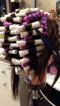 Piggyback Perm, Southern Belle Hair, Roller Hair, Perm Rods, Hair Rollers, Southern Belle, Perm, Beauty Salon, Hair Salon