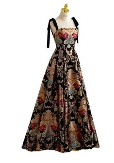 Satin Floral French Styles Sleeveless Evening Dress on Storenvy Exquisite Gowns, Inspired Aesthetic, Womens Fashion Inspiration, 2018 Fashion, French Inspired, Floral Motifs, Online Fashion Stores, French Style, Sophisticated Style