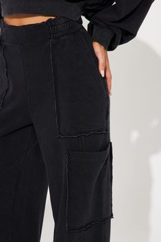 Available In Hunter And Black. Pant Set Fleece Set Pullover Wide Leg Elastic Waist Cargo Pocket Detail Stretch Self: 80% Cotton 20% Polyester Contrast: 95% Cotton 5% Spandex Imported | Shelby Pant Set in Black size XL by Fashion Nova Cargo Pocket, Pant Set, Pocket Detail, Matching Sets, Black Fashion, Fashion Nova, Pants Set, Elastic Waist, Wide Leg