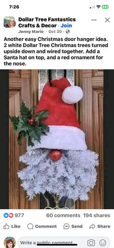 Dekoratívne Vence, Christmas Decorations Centerpiece, Diy Christmas Wreaths Ideas, Christmas Decorations Diy Crafts, Christmas Wreaths Ideas, Holiday Wreaths Diy, Diy Christmas Wreaths, Wreaths Ideas, Christmas Ornament Wreath