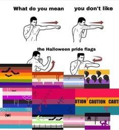 an image of what you mean you don't like the halloween pride flags