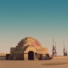 Minecraft Hut House, Minecraft Huts Ideas, Mining Hut Minecraft, Minecraft Starwars Builds, Desert Minecraft Ideas, Minecraft House Styles, Minecraft Hut Ideas, Star Wars Minecraft Builds, Minecraft Building Styles