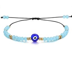 PRICES MAY VARY. ❤️EVILEYE - Symbol for luck, good fortune, protection and prosperity, this bracelet are thought to ward off misfortune, wear this bracelet can bring good luck when entering a potentially negative environment ❤️Nice Present-If there is someone you care about, and you want to protect him/her from danger, Then This Protection Bracelet would be a great gift choice! ❤️Adjustable size - length is from 5"to max of 9.5", no worry about size, Adjust slip beads allows wearers to create th Fashionable Canes, Handmade Evil Eye, Rope Jewelry, Black Rope, Protection Bracelet, Summer Love, Eye Bracelet, Dainty Bracelets, Strand Bracelet