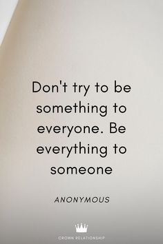 an open book with the quote don't try to be something to everyone