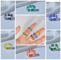 Description: Activate your preppy aesthetic style with this unique Preppy Rings set. These set of six aesthetic rings comes in variety of different colors and are designed to elevate your style anywhere you go. It's all in little details. Size: Diameter approx 1.7 cm Free Worldwide DeliveryDelivery time: 15-35 days Trendy Adjustable Midi Rings For Summer, Adjustable Midi Rings For Summer, Trendy White Rings For Summer, Trendy Everyday Rings For Summer, Casual Adjustable Rings For Summer, Trendy Adjustable Rings For Summer, Preppy Ring, Transparent Aesthetic, Aesthetic Rings