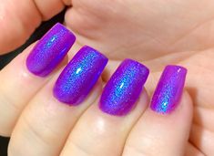 Neon Purple Nails, Flag Nails, Nail Aesthetic, Purple Nail Polish, Nail Candy, Color Nails, Nails 2021, Super Nails