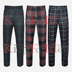 Scottish Tartan Trousers Available in 70+ Tartans - Handmade Tartan Pants - Golf Pants Traditional tartan trews, are perfect for any occasion like weddings, graduations, or even everyday wear. A stylish alternative to a tartan kilt. Material: Our Tartan trousers are made of Acrylic wool tartan. Pattern: We have 70 plus clan tartan listed and more in stock. If not found message us to check if we have your clan tartan. Fit: Tartan trousers can come in various styles and fits. The choice of fit dep Traditional Fitted Full-length Pants, Fitted Full-length Traditional Pants, Fitted Traditional Trousers, Traditional Fitted Green Bottoms, Fitted Traditional Green Bottoms, Traditional Green Trousers, Traditional Fitted Green Pants, Fitted Green Traditional Pants, Mackenzie Tartan