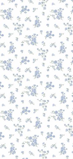 a white and blue flowered wallpaper with small flowers