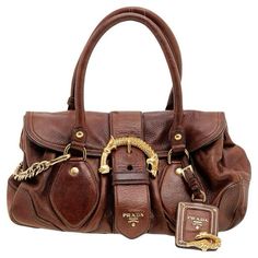 Brown Prada Bag, Must Haves Aesthetic, Autumn Must Haves, Vintage Prada Bag, Leather Dragon, Women's Bags By Style