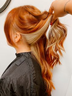 Red Blonde Hair, Hair Color Underneath, Strawberry Blonde Hair, Hair Dye Colors, Hair Inspiration Color, Orange Hair