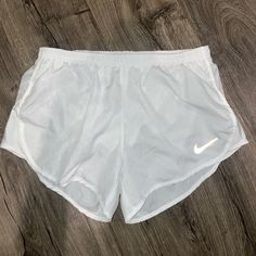 Brand New Nike Shorts White Nike Bottoms For Beach, Nike Tempo Shorts, Nike Spandex, Black And White Nikes, Nike Yoga, Nike Dri Fit Shorts, Comfy Clothes, Nike Running Shorts, Adidas Shorts