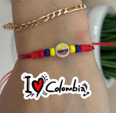 Show your country pride with this beautiful bracelet.  Made for men, women or kids 8+. The flag charm measures 1/4 inch wide (.25 inch).  SMALLER than a dime.  The flag is visible on BOTH sides of the charm. The charm is coated in resin... To protect and also adds additional shine.  The bracelet is adjustable with a sliding knot and made with waxed cord.  Will fit any wrist size.  You'll love it! Beautiful bracelet. Easy to wear anywhere!   Ships via USPS regular 1st class mail.   MORE COUNTRIES COMING SOON DON'T see your country, just send me a message and I will make it!  Custom orders available! Colombia Bracelet, Flag Bracelet, Colombia Flag, Mini Flag, Bracelet Easy, Mini Flags, Sliding Knot, Charm Bracelets, Beautiful Bracelet