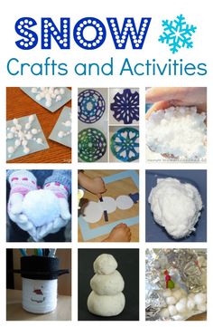 snow crafts and activities for kids