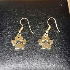 Brand New And Super Cute Describes These Gold Plated Dainty Paw Print Dangling Fishhook Earrings For Pierced Ears. Also Available In Silver Plated. Adjustable Gold Jewelry With Fish Hook, Gold Dangle Earrings With Fish Hook, Gold Drop Earrings With Fish Hook, Fishhook Earrings, Monogram Earrings, Crown Earrings, Betsey Johnson Earrings, Butterfly Earrings Stud, Yellow Earrings