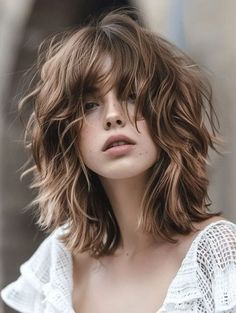 Shaggy Haircuts Medium Thick Hair, Hair Shaggy Layers, Haircuts Asian Men, Best Haircut For Thick Wavy Hair, Shaggy Lob For Thick Hair, Textured Lob Haircut, Soft Layers Medium Hair, Wavy Curly Hairstyles, Layers Medium Hair