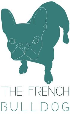 the french bulldog logo on a white background