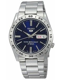 Seiko 5 SNKD99 Automatic Day-Date Blue Dial Stainless Steel Men's Watch SNKD99K1  | eBay Seiko 5 Sports, Seiko 5, Blue Watches, Stainless Steel Band, Men's Watch, Blue Man, Accessories Watches, Wrist Watch, Water Resistant