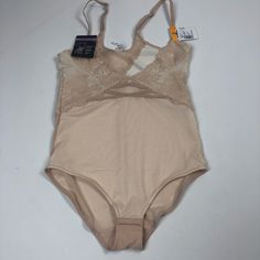 Maidenform | Allover Solutions | Shapewear | Small | Sheer Nude With Lace Detail | Nwt | Adjustable Straps | Fully Lined Mesh Front For Targeted Control | Measurements Armpit To Armpit 12in Length 18.5in Beige Shapewear For Spring, Spring Shapewear With Lined Body, Lined Body Shapewear For Daywear, Beige Shaping Camisole, Fat Free Dressing, Cincher Corset, Adjustable Dress, Black Lace Bodysuit, Waist Cincher Corset