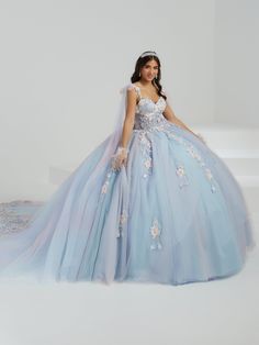 Look like a fairy-tale Princess in this 3D floral applique long sweetheart corset dress with A-line skirt by House of Wu 26067. Girly princess quince gown has sweetheart neckline and detachable three-dimensional lace and pearls with tulle mix-up off or on shoulder straps. Illusion corset bodice that matching with detachable lining bodice. Multiple rainbow ombre tulle ball gown that come with detachable over skirt with long train. Gloves are not included. House of Wu Quinceanera Collection Fall 2 Quinceanera Collection, Debutante Ball, Floral Corset, Modern Princess, Tulle Bows, Quinceanera Dress, Tulle Ball Gown, Corset Bodice, Fabric Combinations