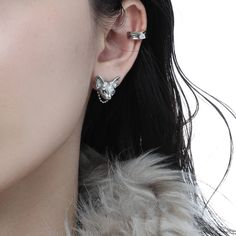 Miaowing Genderless Earrings Dark Cat | Buy at Khanie – KHANIE