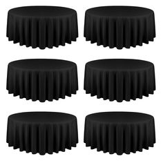 PRICES MAY VARY. 👍 Package Include: You will receive 6 packs of black table clothes round, this 120 inch black round tablecloth is Ideal for standard 6FT(72") round tables, providing a 24" drop, or 15" if your round table is 5FT (60"). encough quantities to meet the needs of party events, can effectively protect your table, and can also play a decorative role.YMHPRIDE round tablecloths are exquisite in workmanship, full of color and will not slip, providing you with a comfortable and elegant di Black Round Table Linens, Black Table Cloth Black Plates, Black Tablecloth With Black Plates, Black Bridal Shower Table, Beige Tablecloth Black Napkins, Ivory Tablecloth Wedding Black Chairs, Black Round Table Cloth Wedding, Black Gold Round Table Setting, Christmas Table Settings With Black Table Cloth