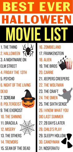 the best halloween movie list for kids to play with and learn how to do it