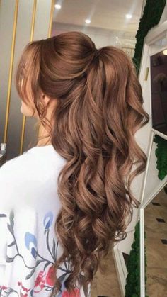 Hair Curling Tutorial, Formal Hairstyles For Long Hair, Elegant Wedding Hair, Hairstyles For Layered Hair, Long Hair Wedding Styles, Front Hair Styles, Hair Up Styles, Hair Ponytail Styles, Hairdo For Long Hair