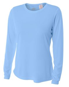 Shop A4 NW3002 in Light Blue & get instant bulk discounts. This 100.00% Polyester Women T-Shirt is often used for Sublimation projects by our customers | Ships Fast | Award-Winning Customer Service. Full Sleeve Tshirt, Swim Shirts, Womens Long Sleeve Shirts, Crew Shirt, Workout Tshirts, Blue Long Sleeve, Casual Fits, Athletic Women, Women Long Sleeve