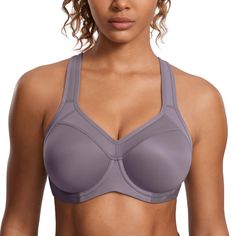 PRICES MAY VARY. Dedicated to athletic support, ensuring peak performance during high-impact sports such as running, training, and boxing. Full coverage encapsulated cups adds support. Foam-lined underwire minimizes bounce and avoids uniboob. Stay-in-place racerback with adjustable back straps. Made with moisture-wicking, breathable fabric to keep you cool. This sports bra with racer back provides good performance. It supports you well and keeps you cool during your workouts.
 Padded straps reli Bra Image, Underwire Sports Bras, Running Bra, High Impact Sports Bra, Sport Bh, Sport Bra, Bra Straps, Running Training, Bustiers