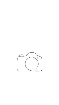 a drawing of a camera on a white background