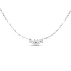 A desirable classic, this elegant diamond necklace has three best lab-grown diamonds giving out maximum sparkle, making a stunning piece for casual and special occasions. Each diamond is prong-set into the chain giving the whole piece a lustrous look and feel. White Gold Three Stone Round Cut Diamond Necklace, Three Stone Round Cut White Gold Diamond Necklace, Three-stone Cubic Zirconia Diamond Necklace In White Gold, Anniversary Three Stone White Gold Diamond Necklace, White Gold Cubic Zirconia Three Stone Diamond Necklace, White Gold Three Stone Diamond Necklace For Anniversary, Anniversary White Gold Three Stone Diamond Necklace, Anniversary Three Stone Cubic Zirconia Necklaces, Anniversary Three Stone Diamond Necklace In Diamond White