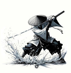 Samurai Pose Drawing, Japanese Ninja Art, Shinobi Tattoo, Samurai Art Drawing, Manga Running, Fantasy Design Art, Ninjas Art, Japan Samurai Art, Japanese Art Drawing