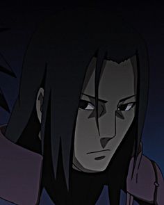 an animated image of a woman with long black hair and dark eyes looking at the camera