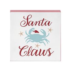 a christmas card with the words santa claws on it