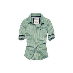 Abercrombie & Fitch > Women > Shirts > Kerry via Polyvore Work Uniforms, Green Top, Green Shirt, Green Tops, Shirt Top, Board Shorts, Abercrombie Fitch, Top Shirt