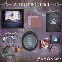 the whimsictch set is displayed with pictures and other items