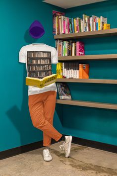 This classic Unisex jersey short sleeve tee fits like a well-loved favorite. Soft cotton fabric featuring a bookcase packed with books so that you can pretend to be a library. This is a great last-minute creative adult Halloween costume idea or costume for the minimalist. Funny and impactful--- you will be a conversation starter! *Please note that colors may look different based on computer monitor settings. .: Runs true to size *For a baggier fit, please adjust your sizing to a larger size. FIB Sheet Costume, Library Halloween, Boo Bees, Single And Happy, Free Library, Adult Halloween Costumes, Too Cool For School, Inspiration For Kids, Back To School Gifts